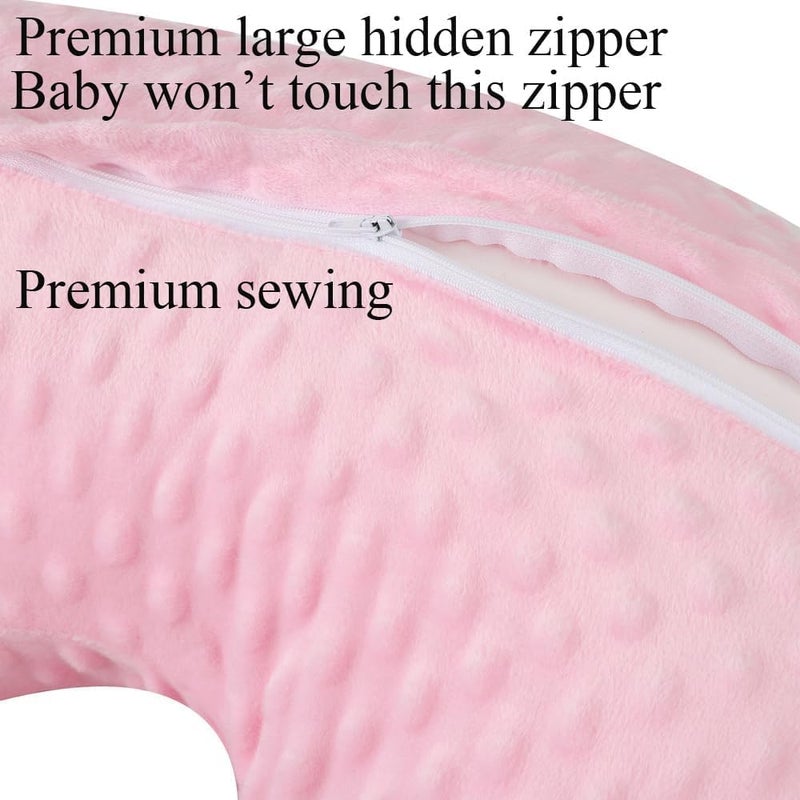Bilokonda Dot Nursing Pillow Cover Set 2 Pack Nursing Pillow Slipcovers, Ultra Soft Compatible with Boppy Pillow,Standard Pillow for Baby Boy Girl Light Pink, Floral - Image 5